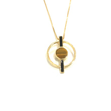 Cargar imagen en el visor de la galería, Necklace-earring with circle and stone - 4 colors
