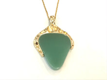 Load image into Gallery viewer, Necklace-Earring set with large stone triangle shape
