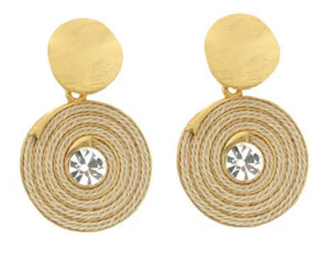 Earring BU circle with cristal