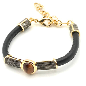 Bracelet PO black leather